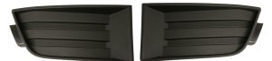 Pair/Set - Front Fog Light Cover for Ford Edge 2007-2010, Right (Passenger) and Left (Driver), Black, without Fog Light Hole, Replacement Set