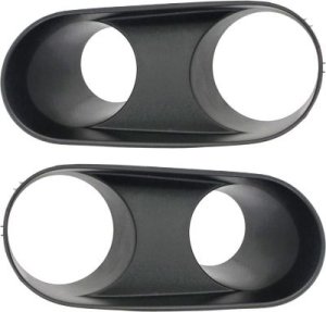 Front Fog Light Molding Pair/Set for 1994-2004 Ford Mustang, Primed (Ready to Paint), Right (Passenger) and Left (Driver), Cobra Model Replacement