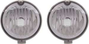Front Fog Light Pair/Set for Ford Windstar 2001-2003 / Freestar 2004-2007, Right (Passenger) and Left (Driver), Lens and Housing Replacement