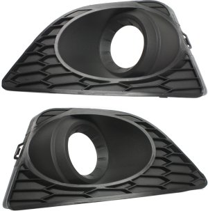 Pair/Set - Front Fog Light Molding Pair/Set for 2010-2012 Ford Fusion, Right (Passenger) and Left (Driver), Paint to Match Bezel, SEL/Hybrid Models, Replacement