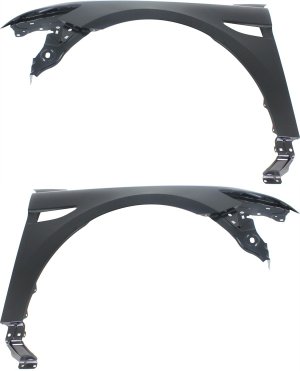 Front Fender Pair/Set for Ford Taurus, 2010-2019, Right (Passenger) and Left (Driver), Primed (Ready to Paint), Steel, Replacement