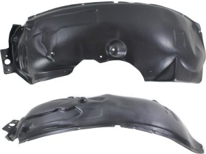 Front Fender Liner Pair/Set for Ford F-Series Super Duty Pickup 2011-2016, Right (Passenger) and Left (Driver) Replacement - Fits F-250, F-350, F-450, F-550.