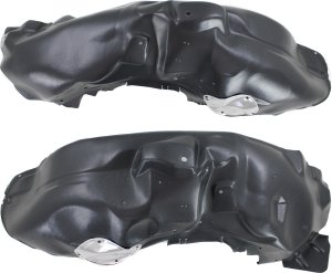 Front Fender Liner Pair/Set for Ford F-150 2011-2014, Right (Passenger) and Left (Driver), 3.5 Turbo Engine, w/ Rubber and Aluminum Pad, From January 3, 2011 Replacement