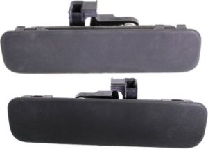 Front Door Handle Pair/Set for Ford Econoline Van 2003-2014, Right (Passenger) and Left (Driver), Outside, Textured Black, Plastic, Replacement