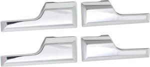 Front and Rear Interior Door Handle Lever Pair/Set for Ford Expedition/Navigator 2007-2017, Right (Passenger) and Left (Driver), All Chrome, Replacement