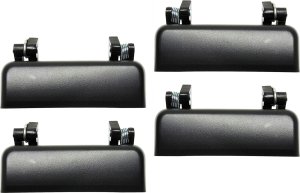 Front and Rear Door Handle Pair/Set for 1991-1994 Ford Explorer, Right (Passenger) and Left (Driver), Outside, Textured Black Replacement