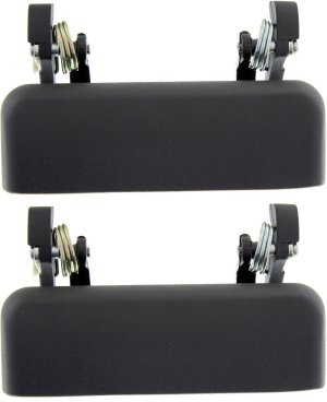 Front Door Handle Pair/Set for 1993-2000 Ford Ranger/Mazda Pickup, Right (Passenger) and Left (Driver), Outer, Textured Black, Replacement