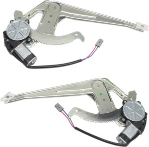 Front Window Regulator Pair/Set for Ford Mazda Pickup 1993-2010, Ranger 1993-2011, Right (Passenger) and Left (Driver), Power, with Motor, Replacement