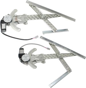 Front Window Regulator Pair/Set for Ford Expedition 1997-2002, Right (Passenger) and Left (Driver), Power, with Motor, Pair/Set of 2, Replacement