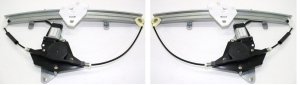 Front Window Regulator Pair/Set for Ford Contour / Mystique 1995-2000, Right (Passenger) and Left (Driver), Power, With Motor, Replacement