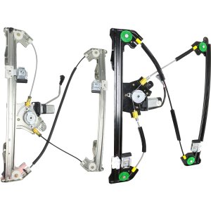 Front and Rear Window Regulator Set for 2004-2008 Ford F-150 and 2006-2008 Mark LT, Left (Driver), Power with Motor, Replacement