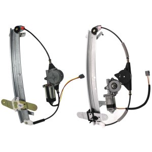 Front and Rear Window Regulator with Motor for Ford Crown Victoria, Grand Marquis (1992-2011), Marauder (2003-2004), Right (Passenger) Side, Power Replacement Set 