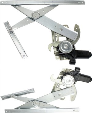 Pair/Set - Front Window Regulator with Power Motor for Mercury Sable 1996-2005 and Ford Taurus 1996-2007, Right (Passenger) and Left (Driver) Side Replacement