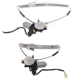 Front and Rear Window Regulator for Ford Escape 2008-2012, Right (Passenger) Side, Power, with Motor - Complete Replacement Set