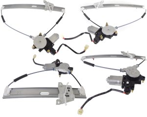 Power Window Regulator for Ford Escape 2008-2012/Mariner 2008-2011, Pair/Set of 4, Front and Rear, Right (Passenger) and Left (Driver), with Motor, 2 Pins Replacement