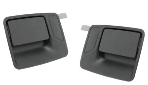 Rear Door Handle Pair/Set for Ford F-Series Super Duty (1999-2016)/Excursion (2000-2005), Outside, Textured Black, without Key Hole, Right (Passenger) and Left (Driver) Replacement
