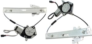 Power Rear Window Regulator Pair/Set for 2001-2007 Ford Escape / 2005-2007 Mariner, Right (Passenger) and Left (Driver) with Motor, Replacement