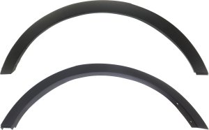Rear Wheel Opening Molding Pair/Set for 2013-2016 Ford Escape, Right (Passenger) and Left (Driver), Textured Black Replacement
