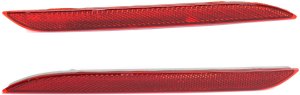 Rear Bumper Reflector Light Pair/Set for 2015-2017 Mustang Convertible/Coupe, Ford, Right (Passenger) and Left (Driver) Sides, Replacement