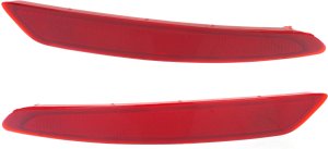 Rear Bumper Reflector Light Pair/Set for Ford Fiesta 2014-2019 Right (Passenger) and Left (Driver) Replacement