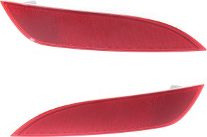 Rear Bumper Reflector Light for Ford Focus Hatchback 2015-2018, Right (Passenger) and Left (Driver), Replacement Pair/Set