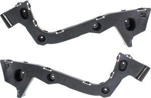 Rear Bumper Bracket Pair/Set for Ford Focus 2012-2014 Sedan, Right (Passenger) and Left (Driver) Side Cover Bracket, Plastic, Replacement