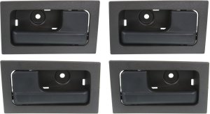 Front and Rear Interior Door Handle Pair/Set for Ford F-150 2009-2014, Transit-350 2015-2021, Right (Passenger) and Left (Driver), Gray Bezel with Black Lever Replacement