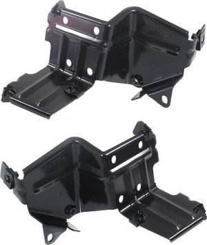 Front Bumper Bracket Pair/Set for GMC Sierra 2500 HD/3500 HD 2011-2014, Right (Passenger) and Left (Driver), Outer Replacement