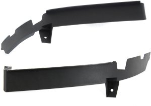 Front Bumper Filler Pair/Set for GMC Sierra 1500 (2002-2007) / Yukon (2000-2006), Right (Passenger) and Left (Driver), Outer, Textured Black, Denali Model, Replacement