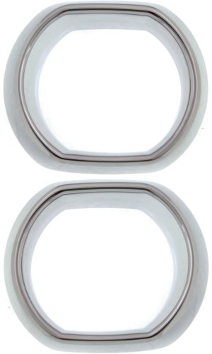 Front Fog Light Molding Pair/Set for 2013-2017 GMC Acadia and 2017 Acadia Limited, Right (Passenger) and Left (Driver), Chrome Replacement