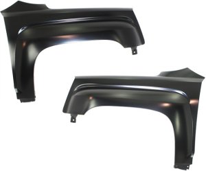 Front Fender Pair/Set for GMC Terrain 2010-2017, Right (Passenger) and Left (Driver), Primed (Ready to Paint), with 3 Mounting Holes Replacement
