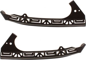 Pair/Set - Front Bumper Bracket Side Support for Honda Fit 2009-2014, Right (Passenger) and Left (Driver), Replacement Set