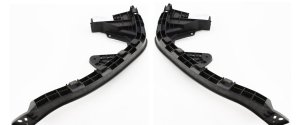 Front Bumper Bracket Pair/Set for 2010-2014 Honda Insight, Includes Right (Passenger) and Left (Driver) Beam, Replacement