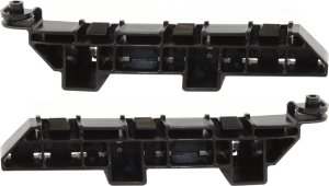 Pair/Set - Front Bumper Bracket for Honda Fit 2007-2008, Right (Passenger) and Left (Driver) Side Spacer Set, Under the Fender, Plastic Replacement