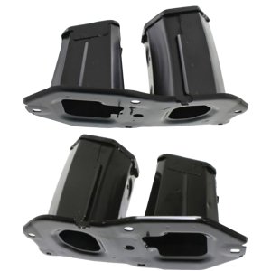 Front Bumper Bracket Pair/Set for Honda Civic 2013-2015, Right (Passenger) and Left (Driver) Extensions, Steel, Coupe/Sedan/Hybrid (2013-2015), Replacement