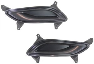 Fog Light Cover Pair/Set for Hyundai Sonata 2011-2013, Right (Passenger) and Left (Driver), Exclusive Hybrid Model, Replacement