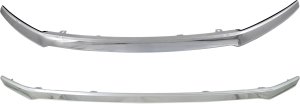 Upper and Lower Grille Molding Set for 2016-2018 Honda Pilot, Chrome Replacement