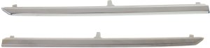 Lower Grille Molding Pair/Set for Honda Accord 2013-2015, Right (Passenger) and Left (Driver), Chrome, compatible with 4/6 Cyl, Sedan, USA Built, Excluding Hybrid Model, Replacement