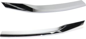 Upper Chrome Grille Molding Pair/Set for Honda CR-V 2015-2016, Right (Passenger) and Left (Driver), Replacement