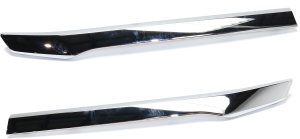 Grille Molding Pair/Set for 2016-2018 Honda Pilot, Right (Passenger) and Left (Driver), Chrome Replacement