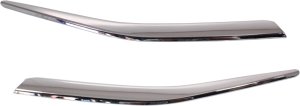 Lower Chrome Grille Molding Pair/Set for 2011-2012 Honda Accord Sedan, Right (Passenger) and Left (Driver) Side, Replacement
