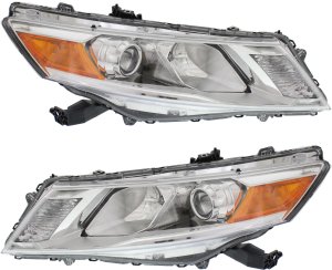 Headlight Assembly for Crosstour 2013-2015, Right (Passenger) and Left (Driver), Halogen Replacement Pair/Set