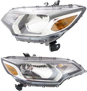 Headlight Assembly Pair/Set for 2015-2017 Mexico-Built Vehicles, Includes Right (Passenger) and Left (Driver) Halogen Lights, Replacement