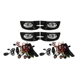 Front Fog Light Assembly Pair/Set for 2003-2005 Honda Accord Sedan, Right (Passenger) and Left (Driver), Dealer Installed, Replacement