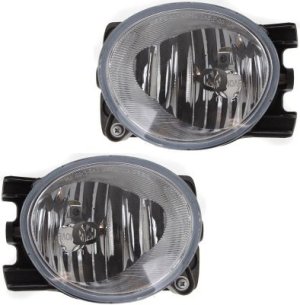 Front Fog Light for Honda Pilot 2009-2011, Right (Passenger) and Left (Driver), Lens and Housing, Factory Installed Replacement Pair/Set