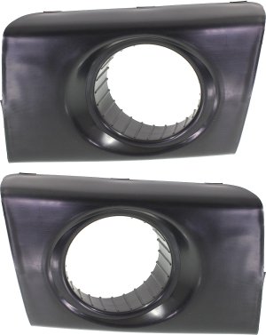 Front Fog Light Molding Pair/Set for Hyundai Tucson 2005-2009, Right (Passenger) and Left (Driver), Primed (Ready to Paint) Replacement
