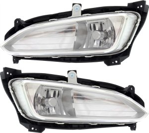 Front Fog Light for Hyundai Santa Fe Sport Model, 2013-2016, Right (Passenger) and Left (Driver), Replacement Pair/Set