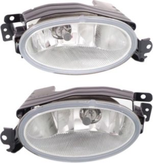 Pair/Set - Front Fog Light Assembly for Honda Civic Coupe, 2014-2015, Right (Passenger) and Left (Driver) Replacement