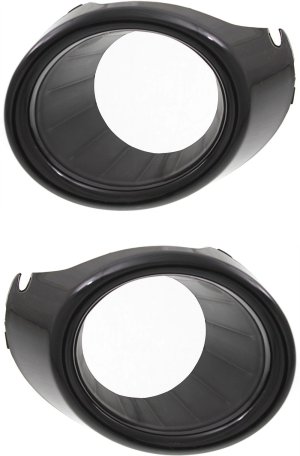 Front Fog Light Bezel Molding Pair/Set for Honda Civic 2013-2015 Sedan, Right (Passenger) and Left (Driver), Primed (Ready to Paint), Replacement