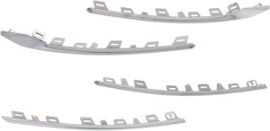 Front Bumper Molding Pair/Set for Honda Odyssey 2014-2017, Pair/Set of 4, Upper and Lower, Right (Passenger) and Left (Driver), Fog Light Cover Molding, Chrome Replacement